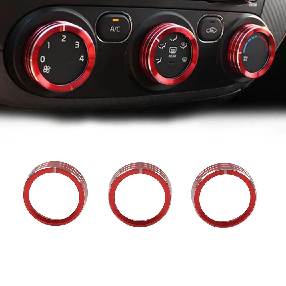 Red Center Console AC Switch Control Knob Ring For Kia Cerato K3 Forte 2017-2018