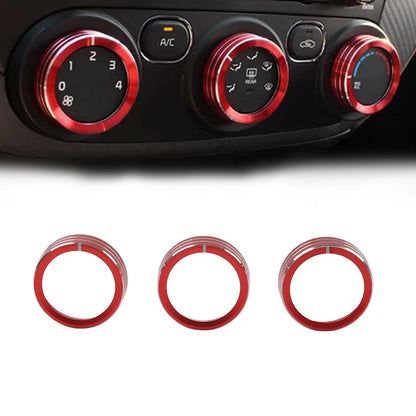 Red Center Console AC Switch Control Knob Ring For Kia Cerato K3 Forte 2017-2018