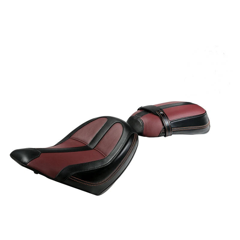 Driver & Passenger Seat for Indian Scout (2015–2023) Black Burgundy