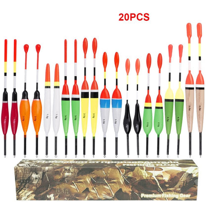 Set of 10 Assorted Balsa Fishing Floats for Sea Shore Applications