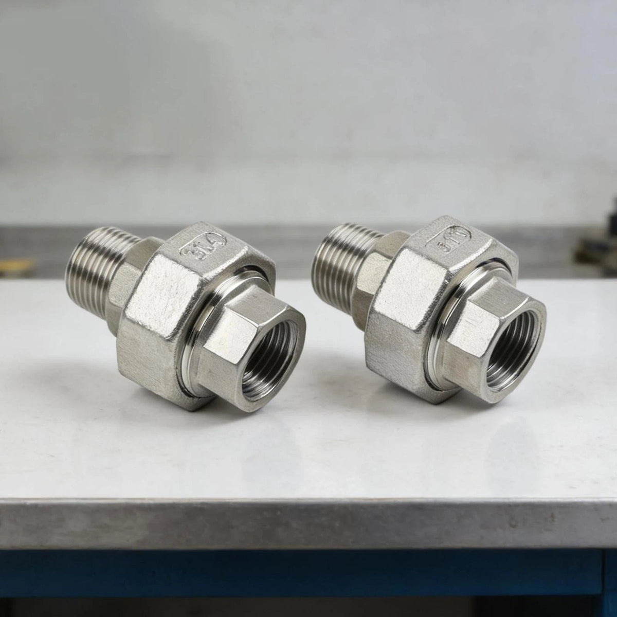 2 Stainless Steel Threaded Connectors 304 Grade for Pipeline Use