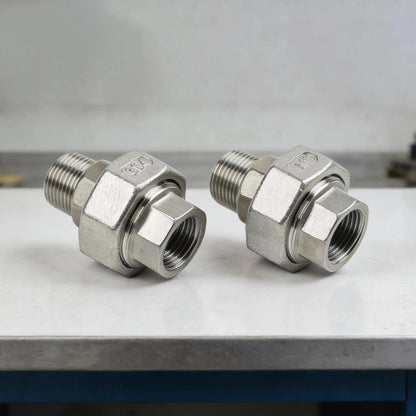 2 Stainless Steel Threaded Connectors 304 Grade for Pipeline Use