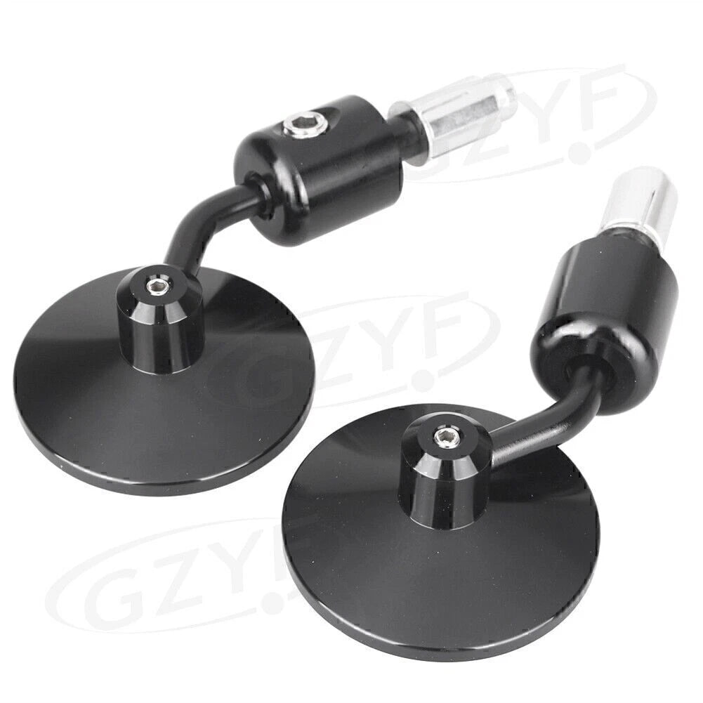CNC 7/8" Handle Bar End Side Rearview Mirrors for Motorcycle (Universal)
