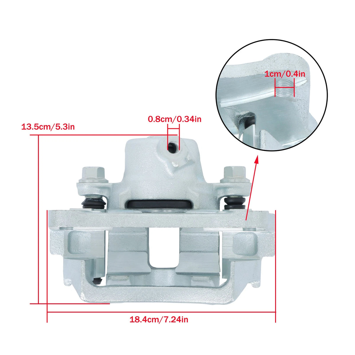 Disc Brake Caliper w/ Bracket for Toyota 4Runner, FJ Cruiser (2003–2023)