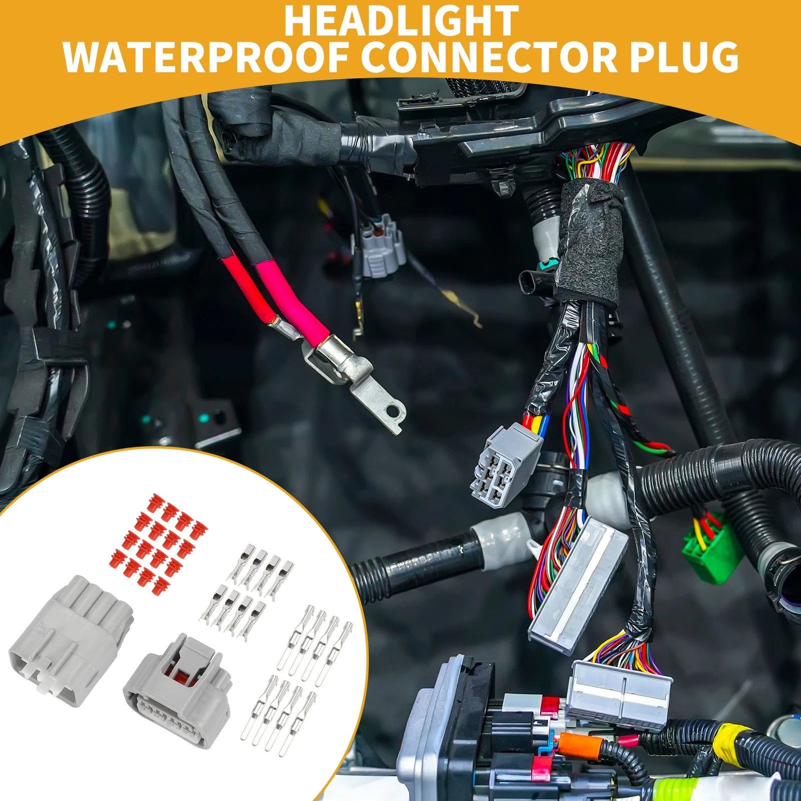 Headlight Waterproof Connector Plug 8 Pin for Toyota (2012–2024)