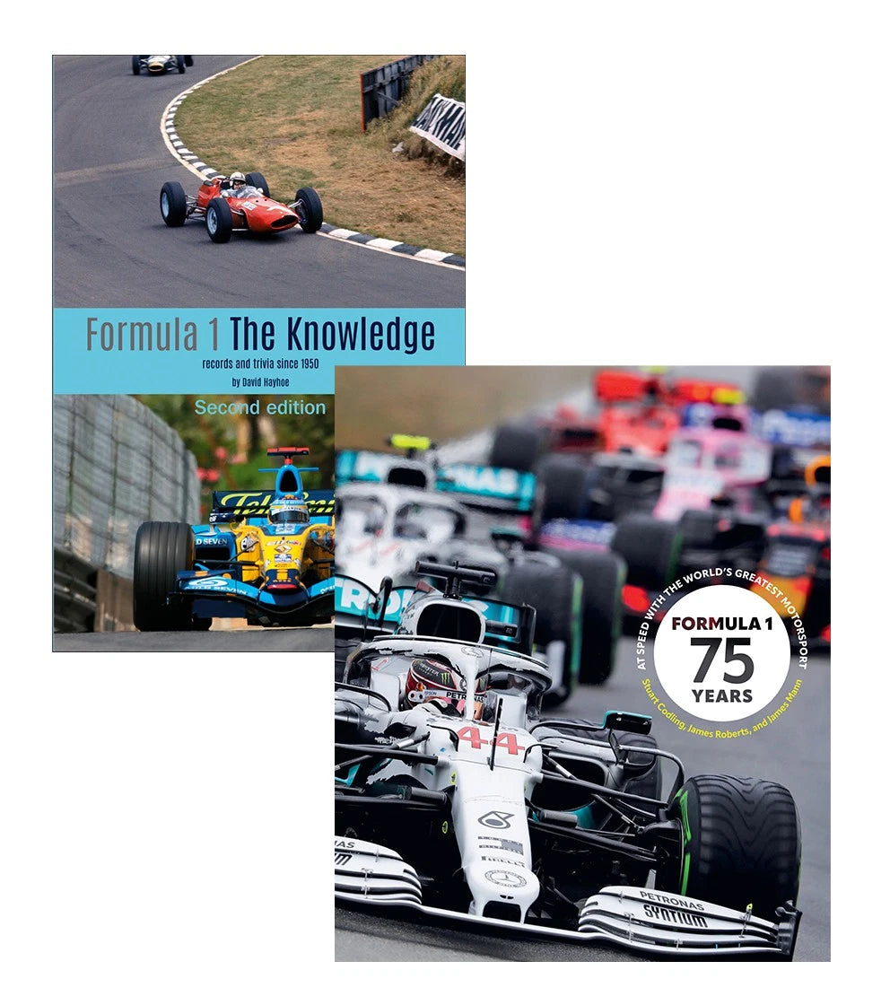 Set of 2 Formula 1 75 Years & The Knowledge Books