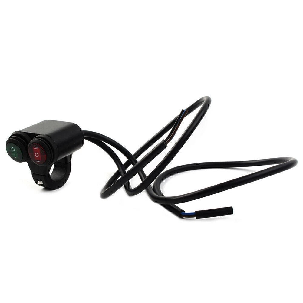 1 Pcs 7/8'' 12V Motorcycle Handlebar Headlight Fog Spot Light Dual On Off Switch