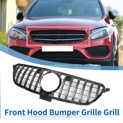 Front Upper Bumper Grille Grill for Mercedes-Benz GLE (2015–2019) Chrome
