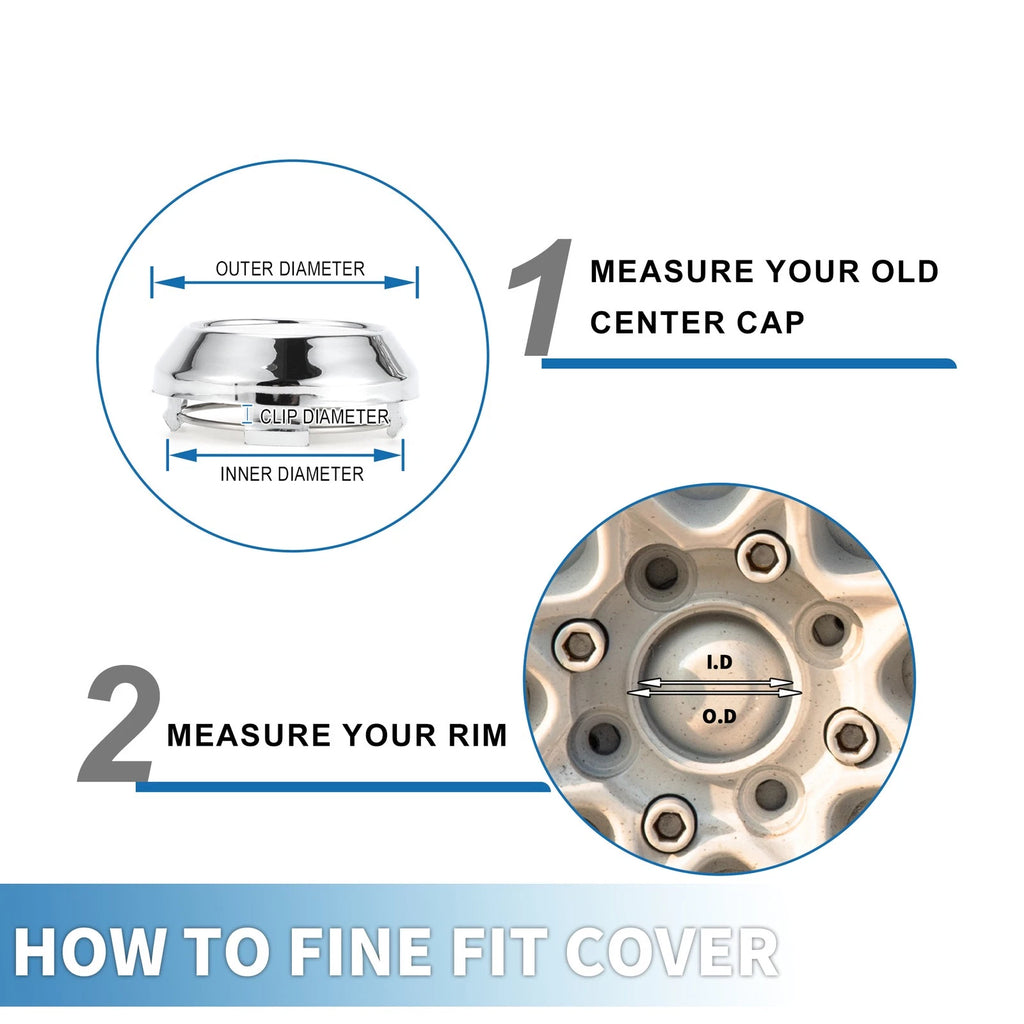 64mm Wheel Center Hub Cap for Universal SUV Van (Durable Plastic Silver Tone)