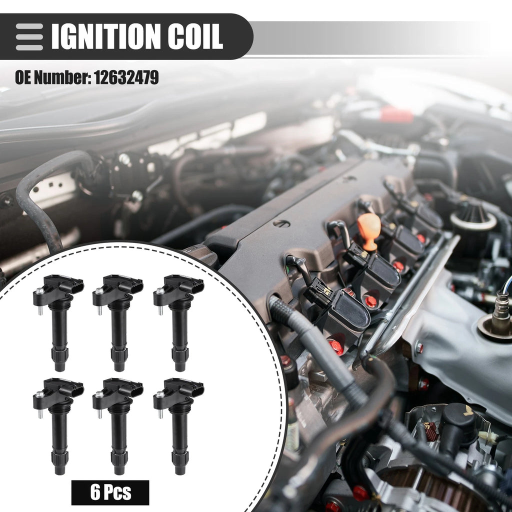 6 Pcs Engine Ignition Coil Assembly for Chevrolet Malibu (2008–2012)