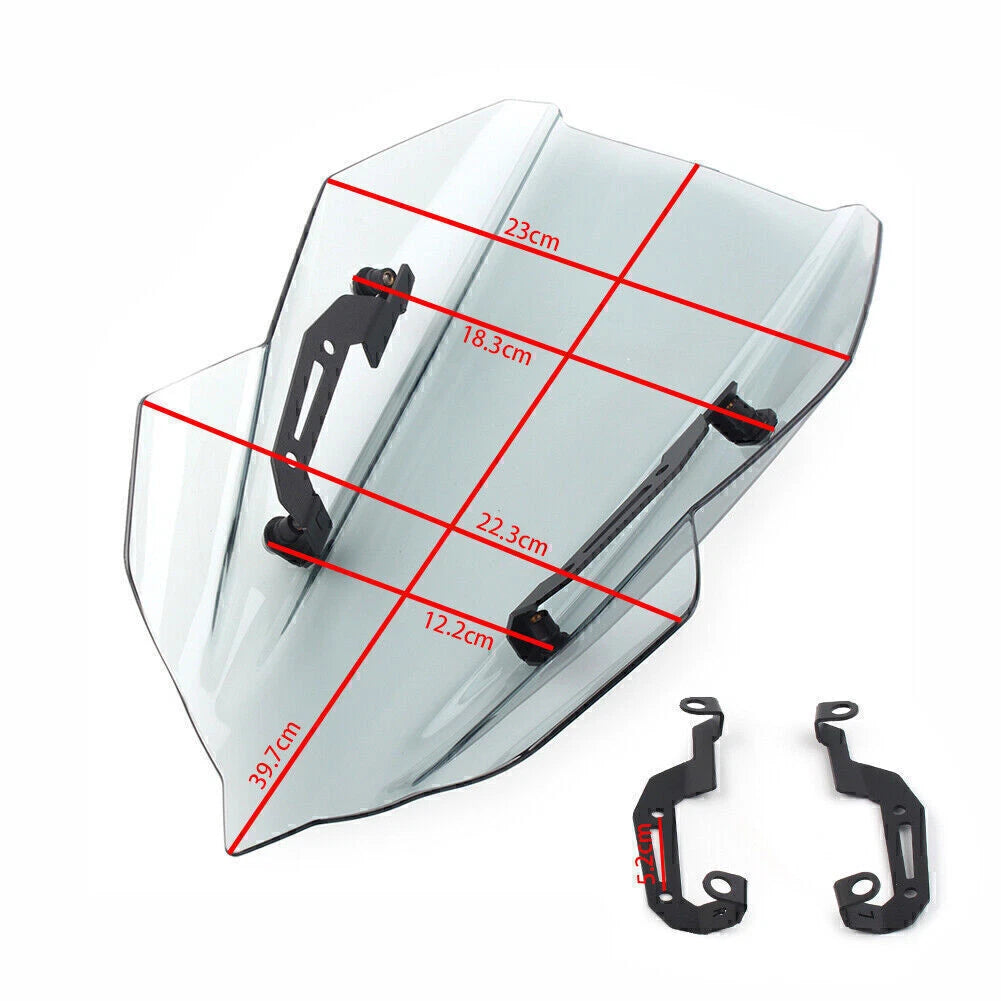 Front Windscreen Deflector for Kawasaki Z400 (2019–2021) Black