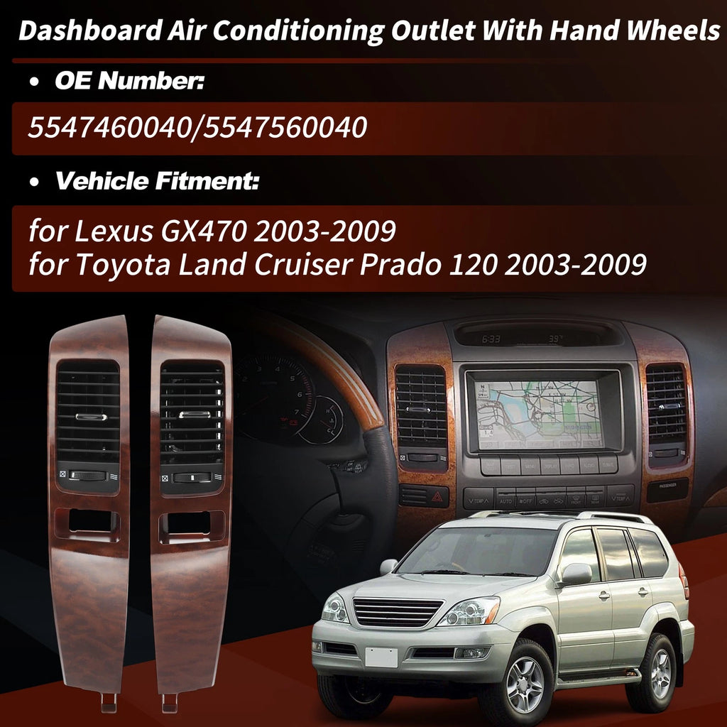 A/C Dash Air Vent Trim Panel Left Right for Lexus GX470 (2003–2009)