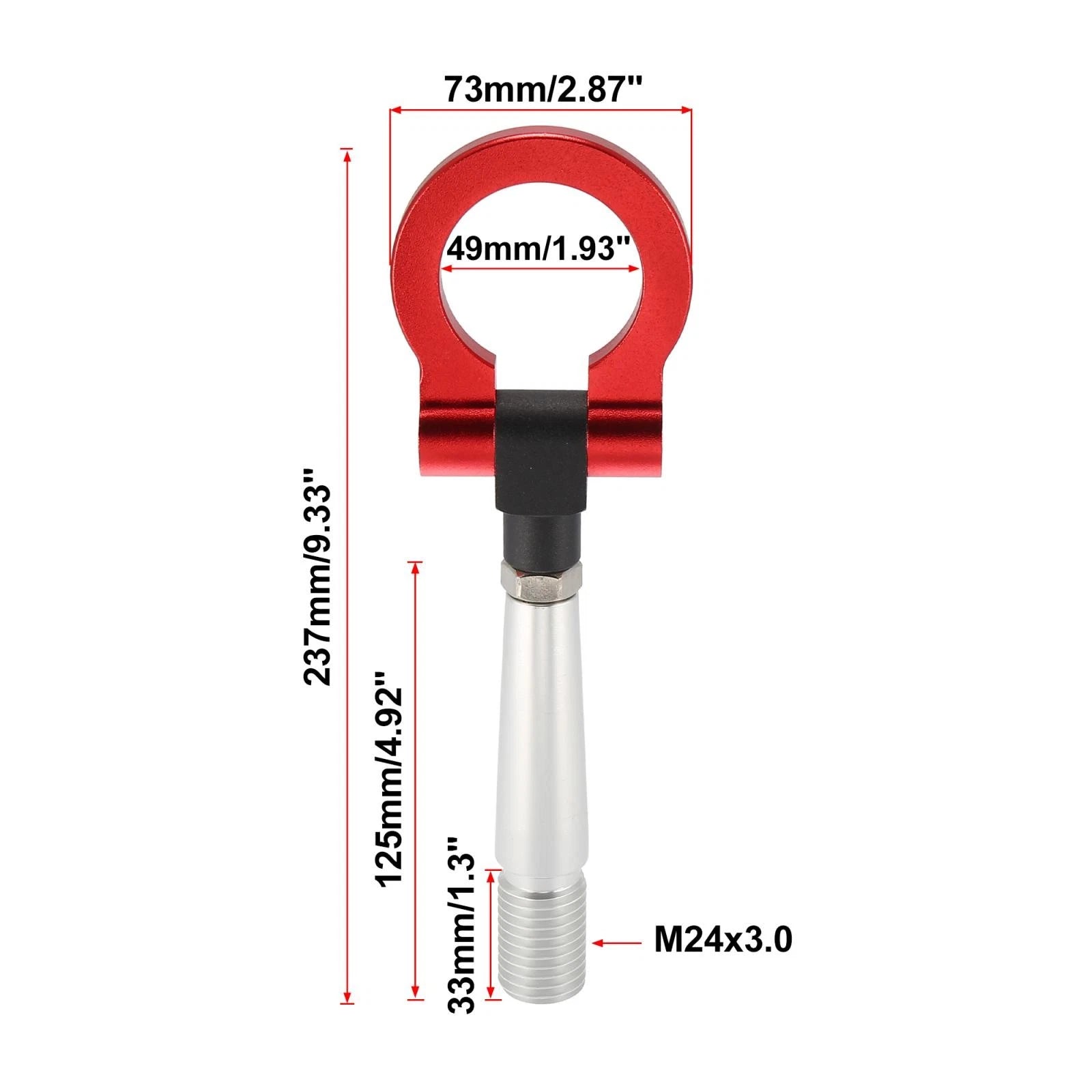 Tow Hook Screw On Round Ring for Mitsubishi Lancer EVO X (2008–2015)