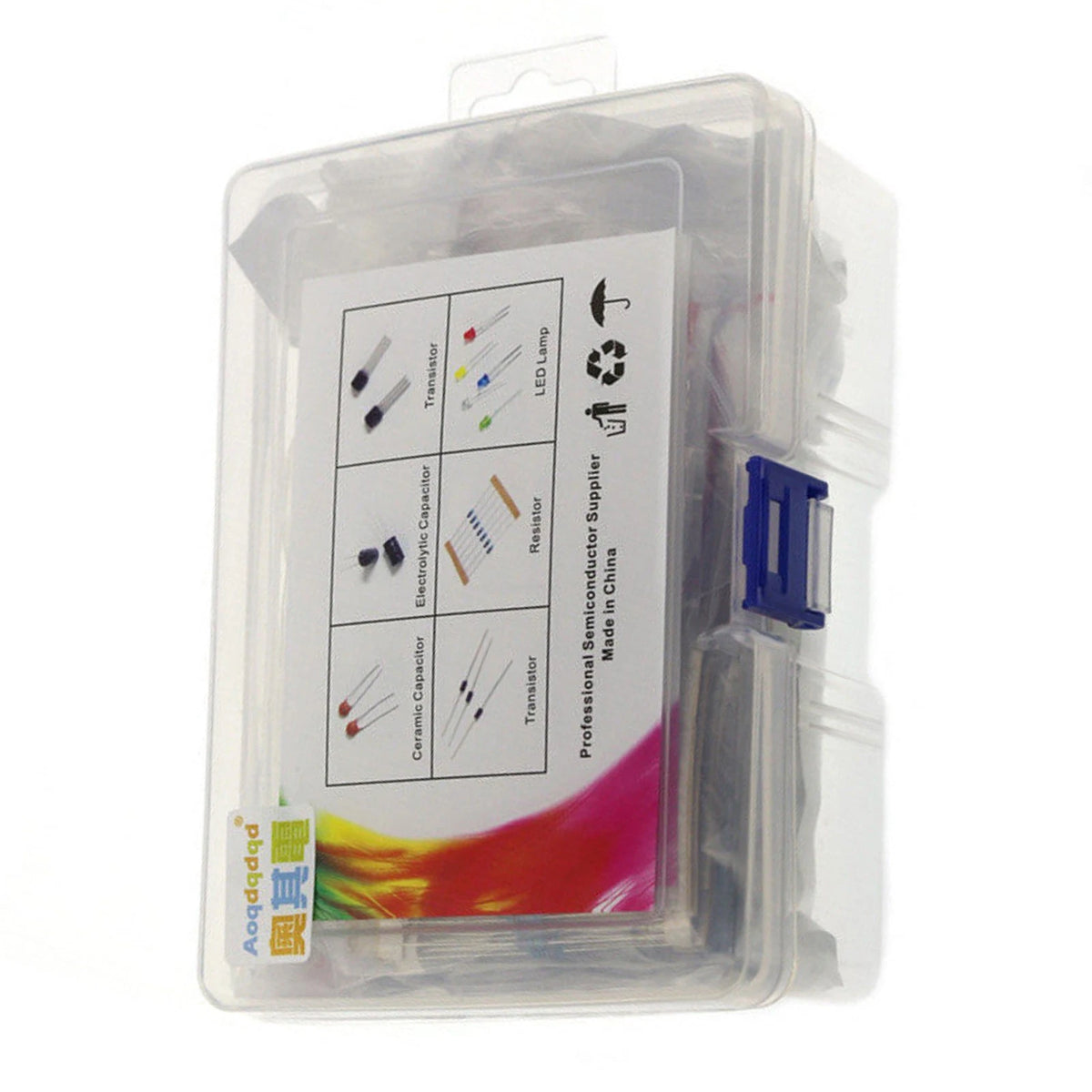 Electronic Component Kit: Transistor, Capacitor, Diode, LED, Resistor