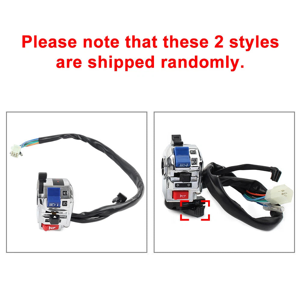 7/8" Handlebar Switch Control Assembly for Motorcycle