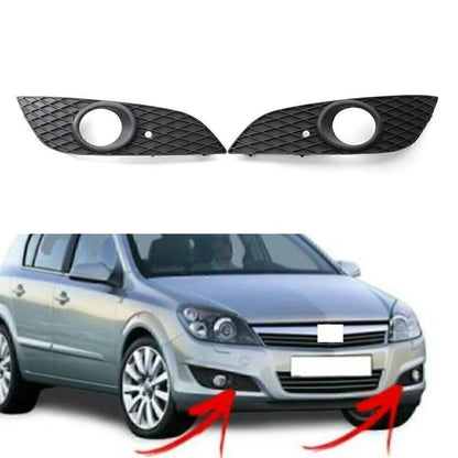 L+R FRONT BUMPER LOWER GRILLE FOG LIGHT HOLE SET For VAUXHALL ASTRA H 2007-2012