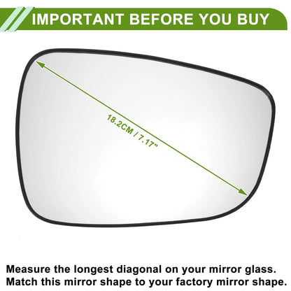 Right Side Mirror Glass Replacement for Hyundai Accent (2011–2017)