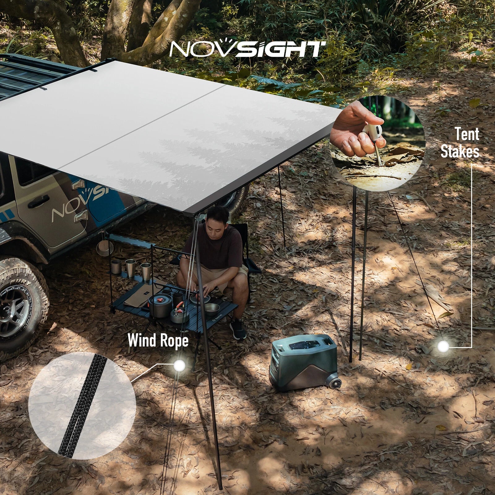 Car Awning for SUV (Waterproof, Camping, Hiking)