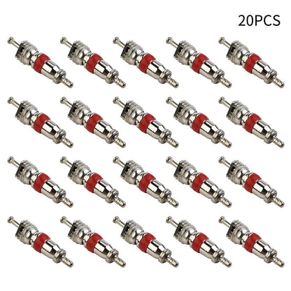 Set of 20 Tyre Valve Core Inserts with Remover Tool for Car Bike Motorcycle