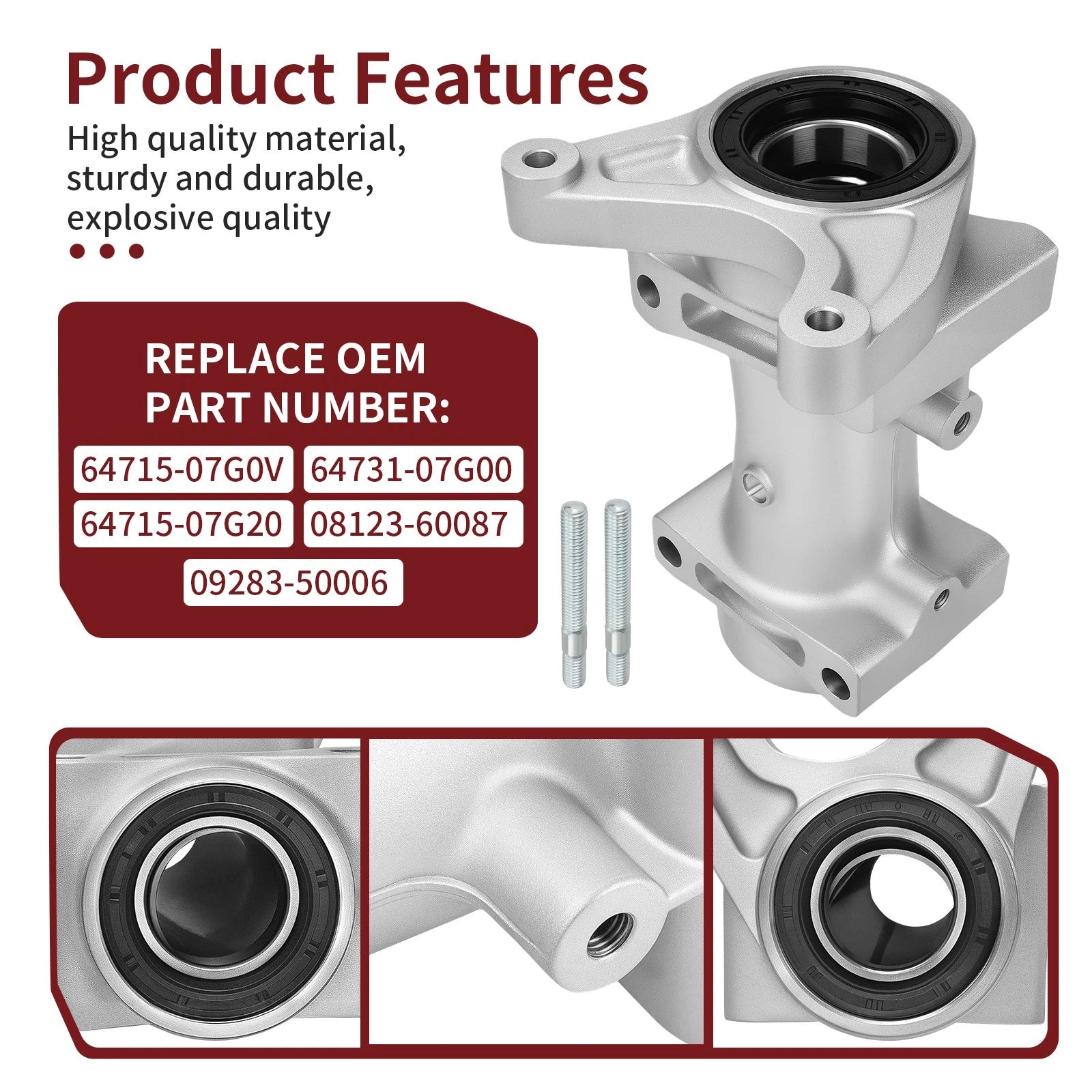 Rear Axle Bearing Housing Carrier Kit for Suzuki Quadsport Z400 (2003–2008)