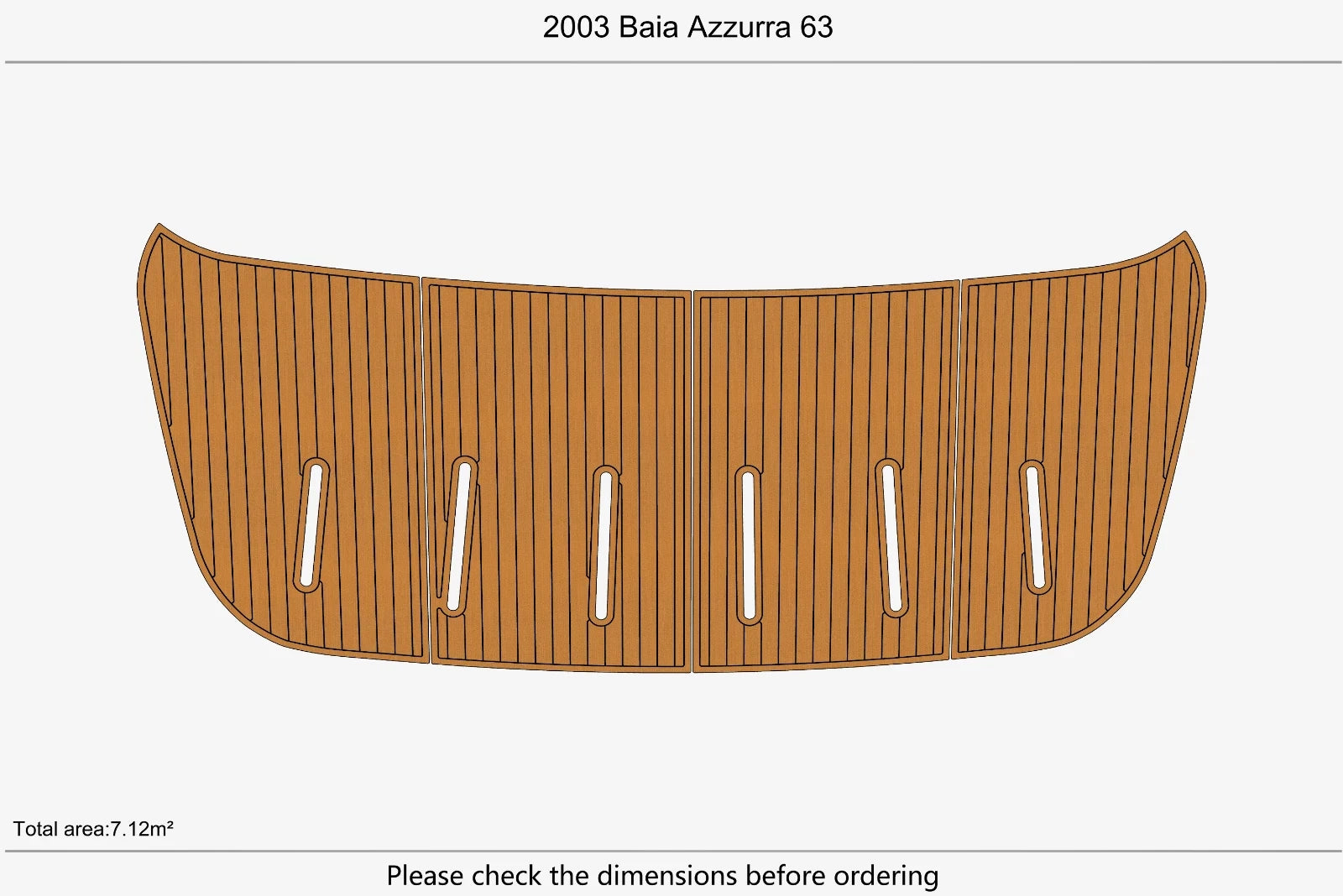 EVA Pads for Baia Azzurra 63 Swim Platform (2003) - Foam Teak Deck Flooring