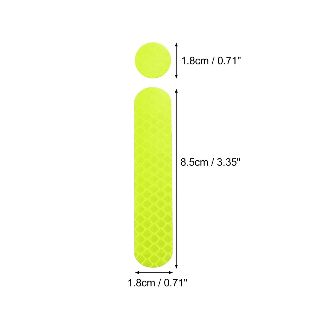 12 Pack Reflective Safety Stickers for Helmet for Bicycle Motorcycle (Green)