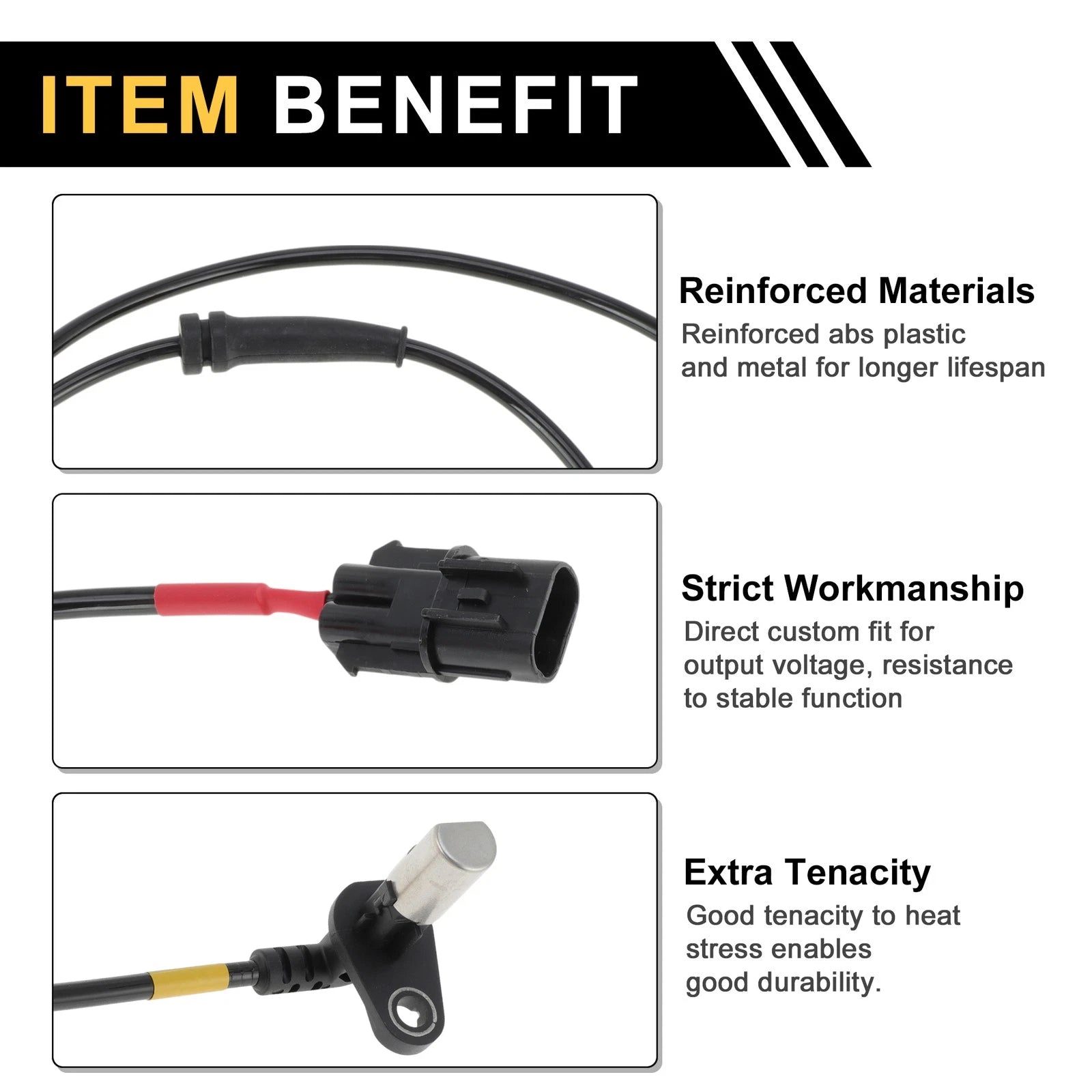 ABS Wheel Speed Sensor Front Left Replacement for Hyundai H-1 (2011–2017)