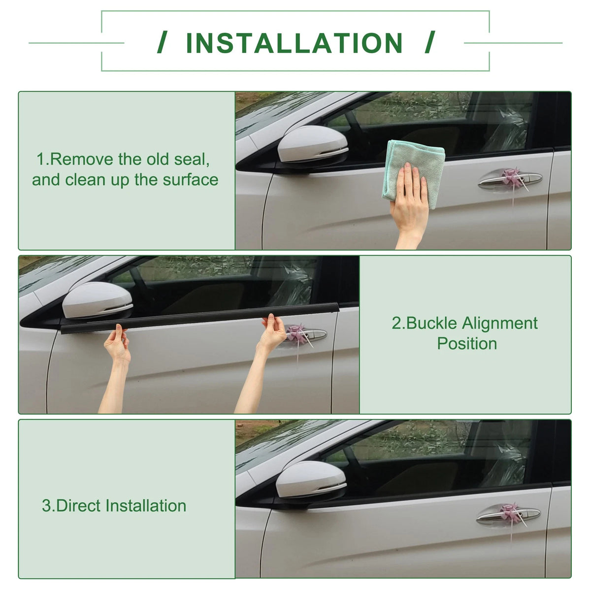 1pc Front Right Weatherstrip Window Seal No. 72410SNAA01 for Honda Civic (2006–2011)