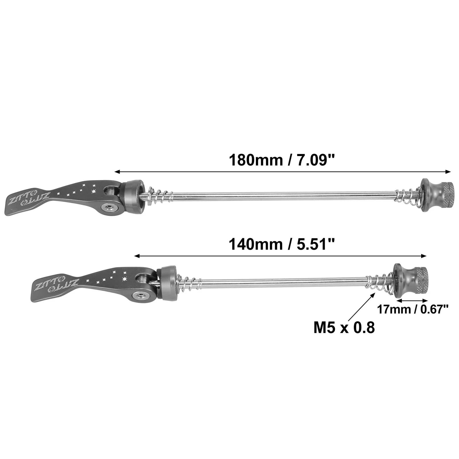 Quick Release Axle Skewer Set Front Rear for Bicycle MTB (Two Pack)