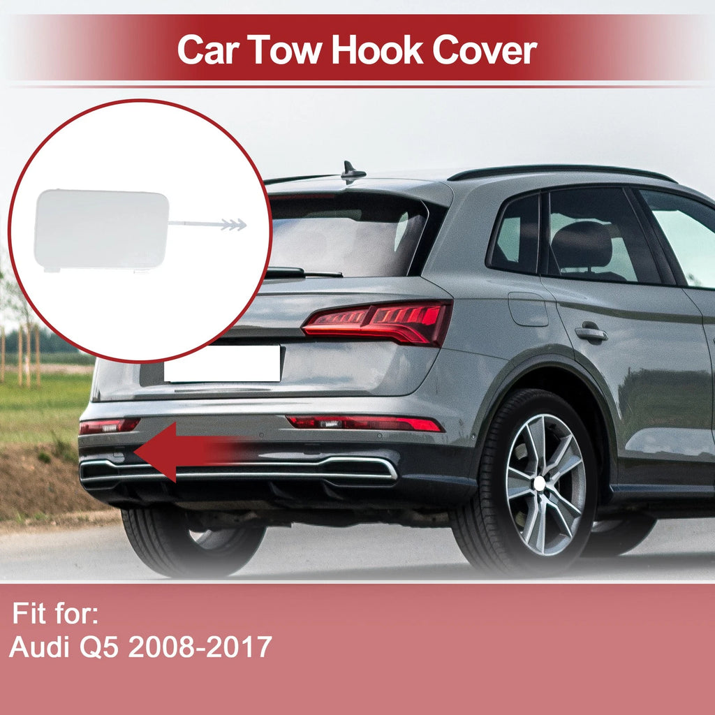 Tow Hook Cover Cap for Audi Q5 (2008–2017) 8R0807449 White Plastic