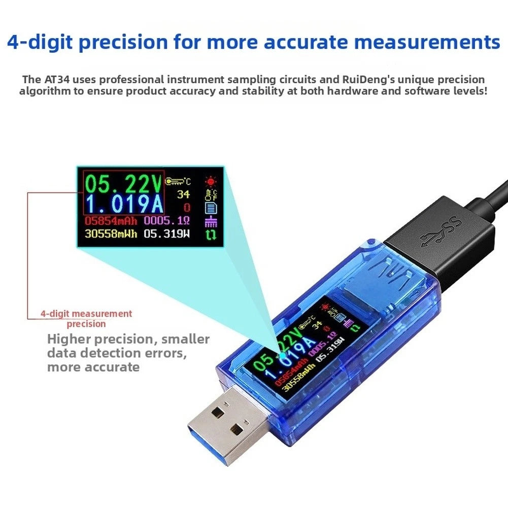 USB Power Meter for Voltage and Current Battery Testing