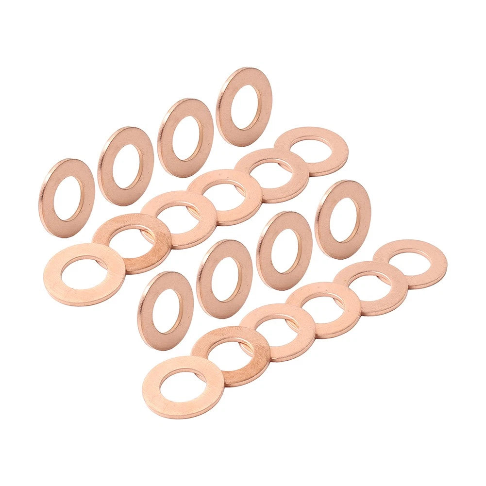20Pcs M121.5 Copper Oil Drain Plug Gasket Seal Ring Universal