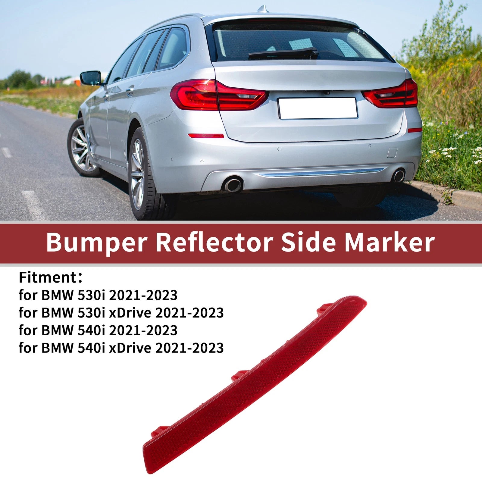 Rear Right Bumper Reflector Replacement for BMW 530i (2021–2023)