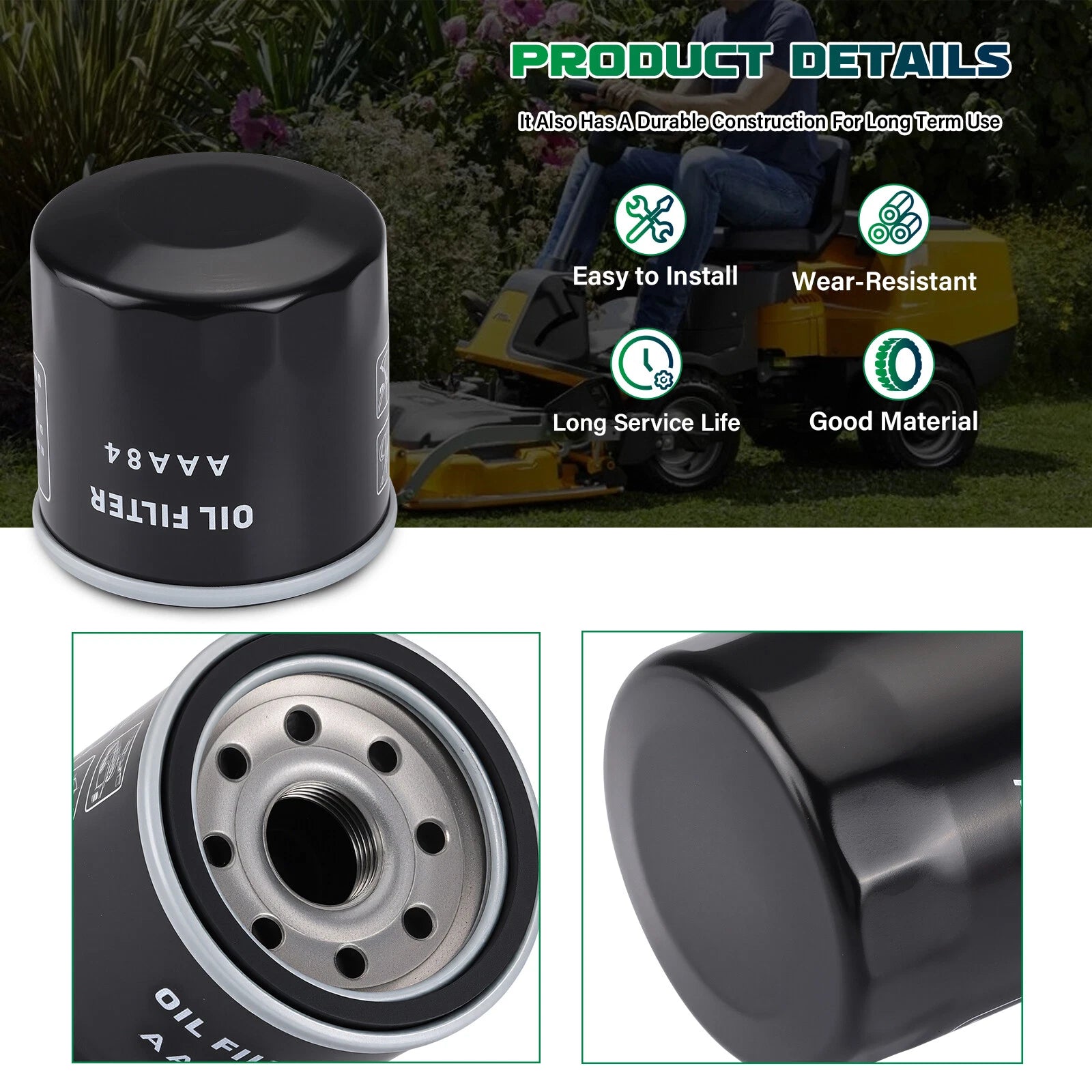 3X Oil Filter for Kawasaki Club Car E-Z-GO John Deere Subaru Tecumseh