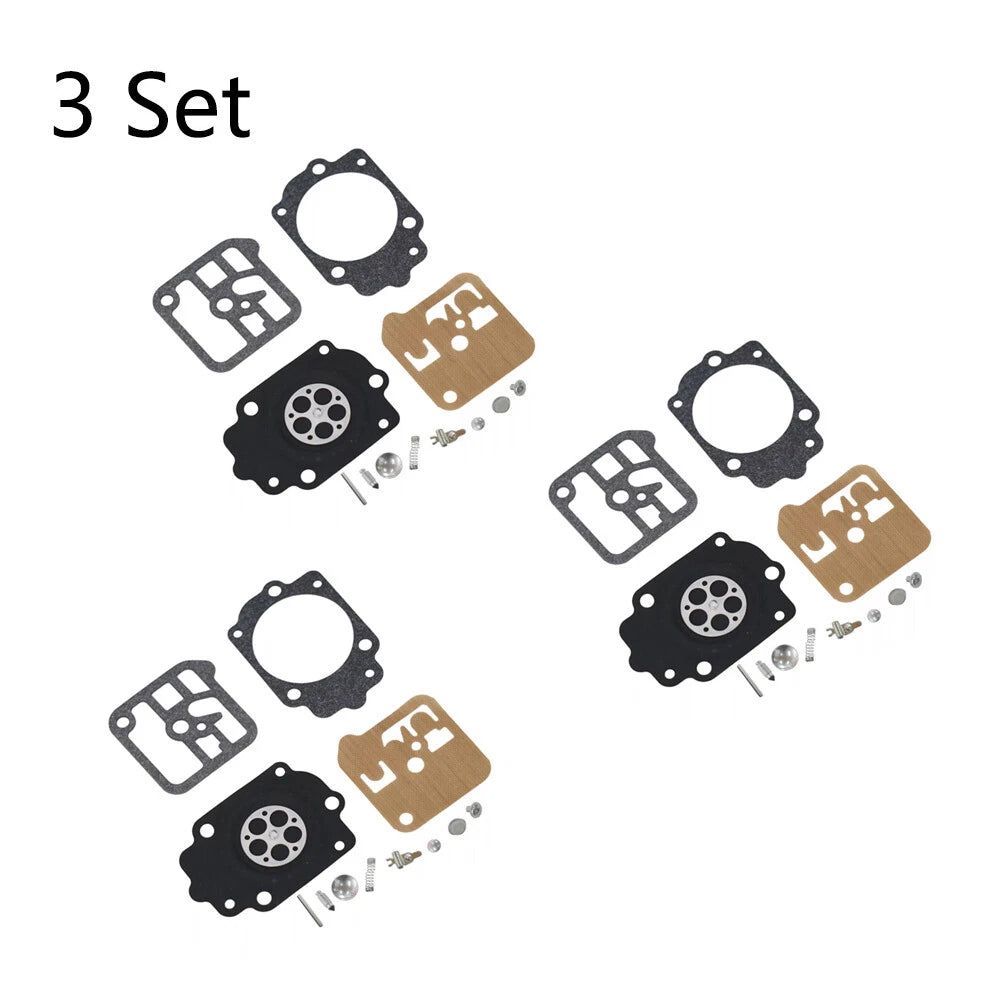 Set of 3 Carburetor Gasket Repair Kit for Tillotson RK-1HE Stihl 038 Wacker BH23