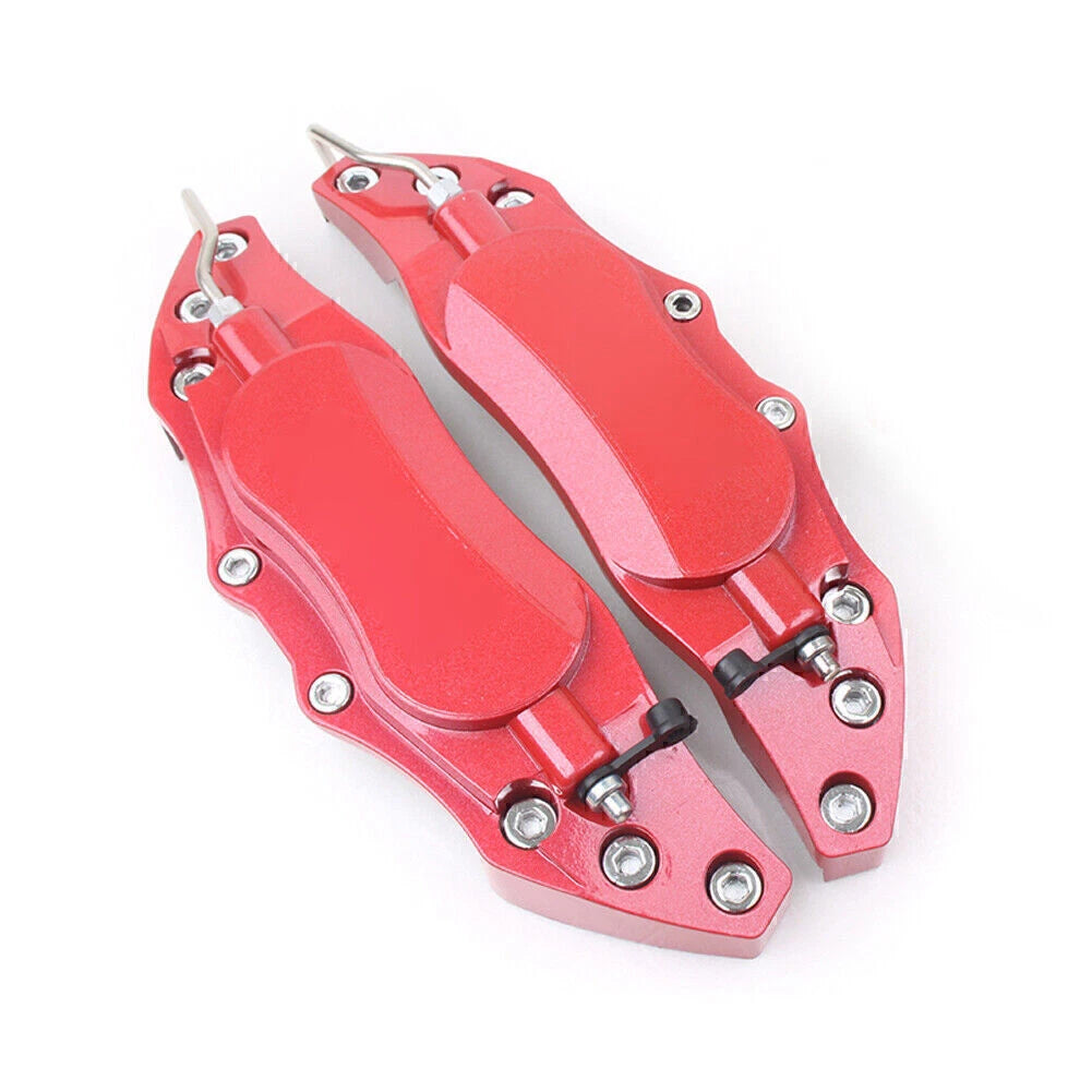 2X 3D Metal Brake Caliper Covers Universal Front & Rear Red