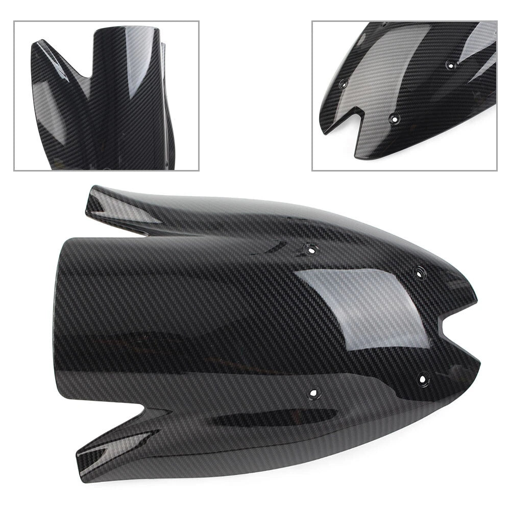 1 Pcs Black Carbon Fiber ABS Windshield Shield for Kawasaki Z1000 (2010–2013)