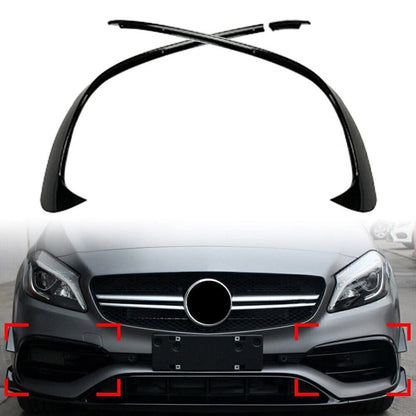 2X Front Bumper Lip Splitter Spoiler for Mercedes Benz A-Class W176 (2016–2018)