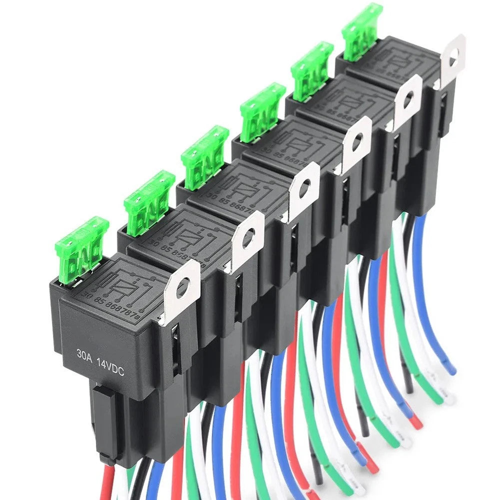 6 Pack Fused Relay Harnesses for Automotive Lighting and Accessories