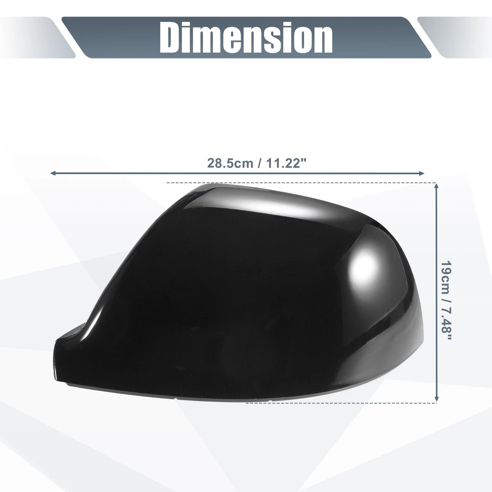 Left Side Mirror Cover Caps Gloss Black Replacement for Volkswagen Transporter T5 T6 (2003–2014)