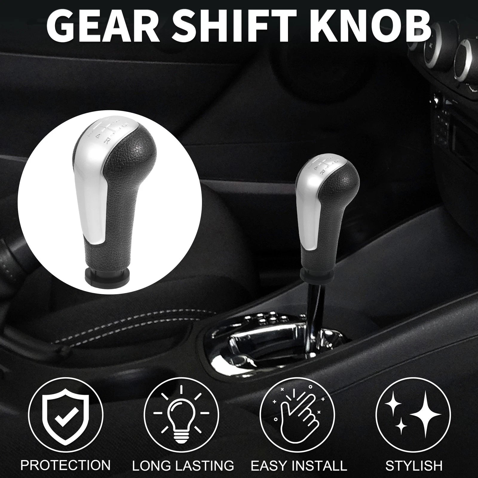 5 Speed Manual Gear Shifter Knob Replacement for Chevrolet Spark (2013–2015)