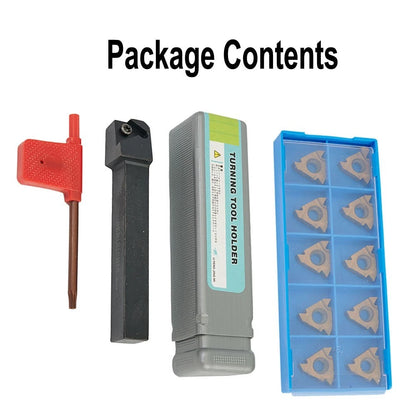 10 Pcs Turning Tool Holder Cemented Carbide Inserts 16ER AG60