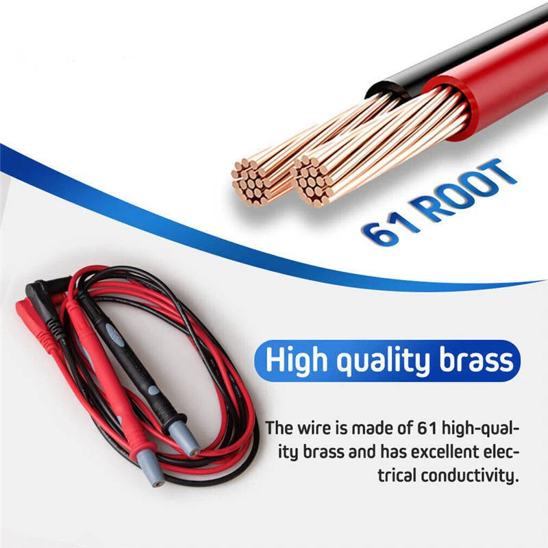 8PCS Digital Multimeter Probe Test Lead Kit with Clip Needle Tip