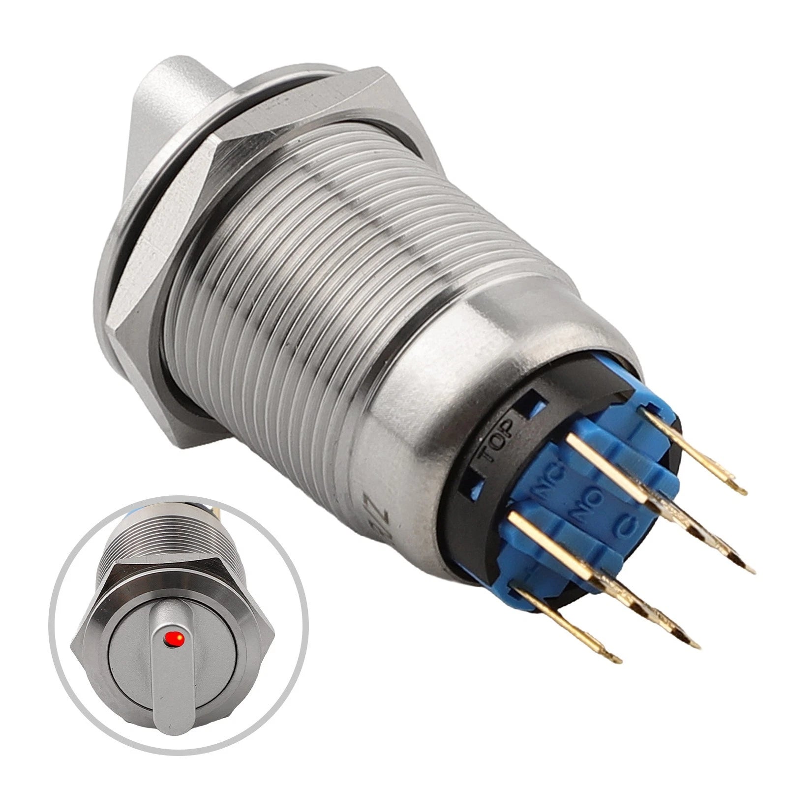 3 Position Latching Rotary Switch 19mm for Universal Applications (12-24V)