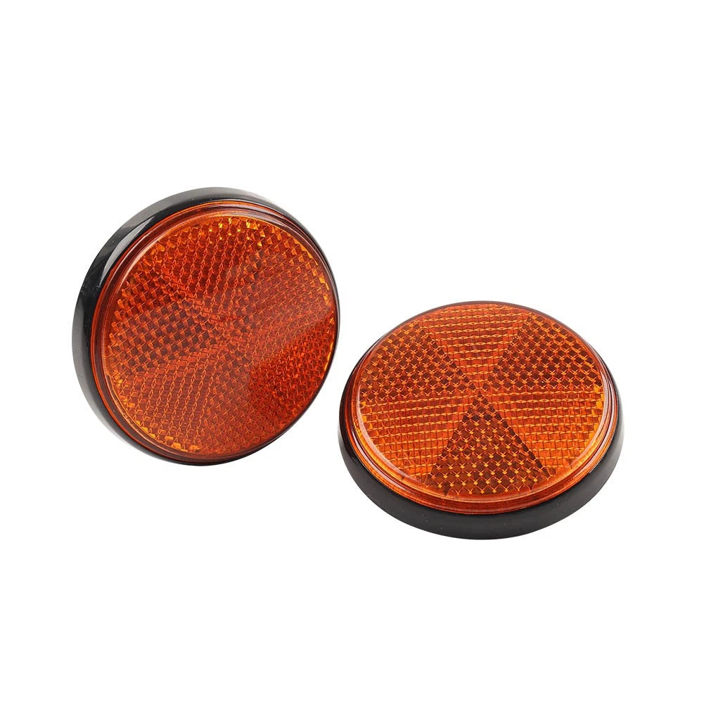 2X LED Motorcycle Round Reflector Tail Brake Turn Signal Light M6