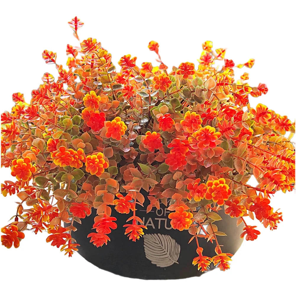 7 Piece Eucalyptus Camellia Daisy Artificial Flowers Home Decor Set