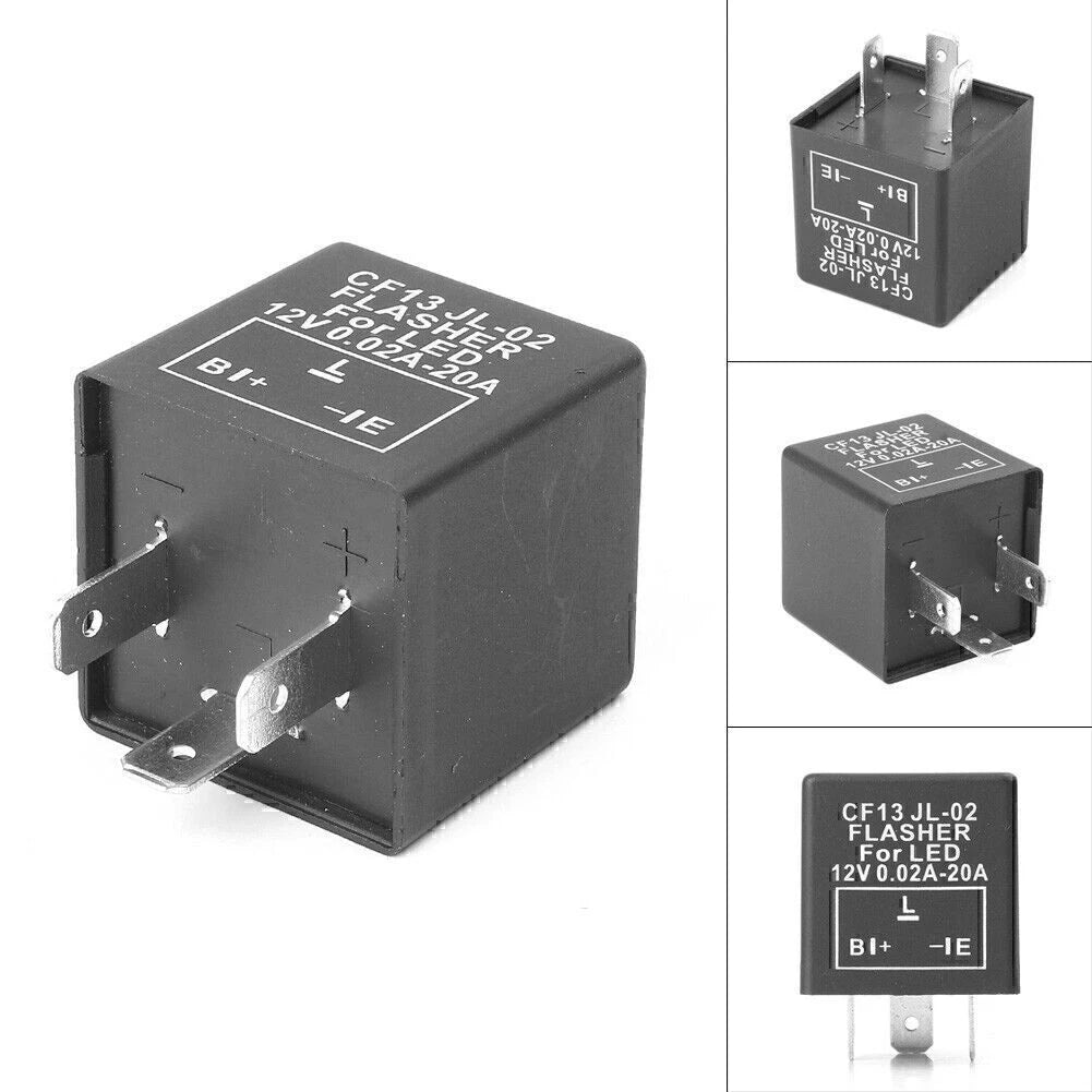 3-Pin Electronic Flasher Relay CF13 JL-02 for LED Lights