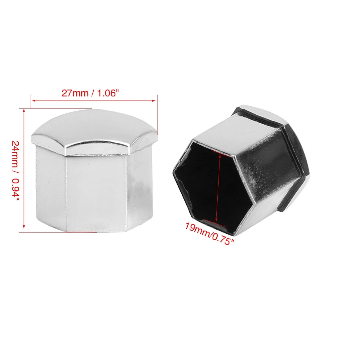 20pcs Wheel Nut Lug Hub Covers for Universal Vehicles (19mm)