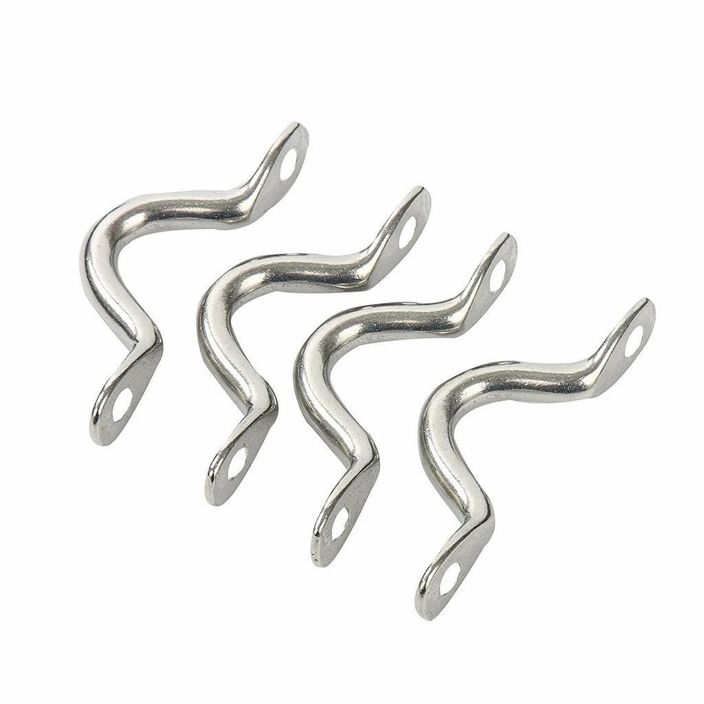 6 Pack Stainless Bimini Boat Top Pad Eye Tie Down Straps for Kayak (N/A)