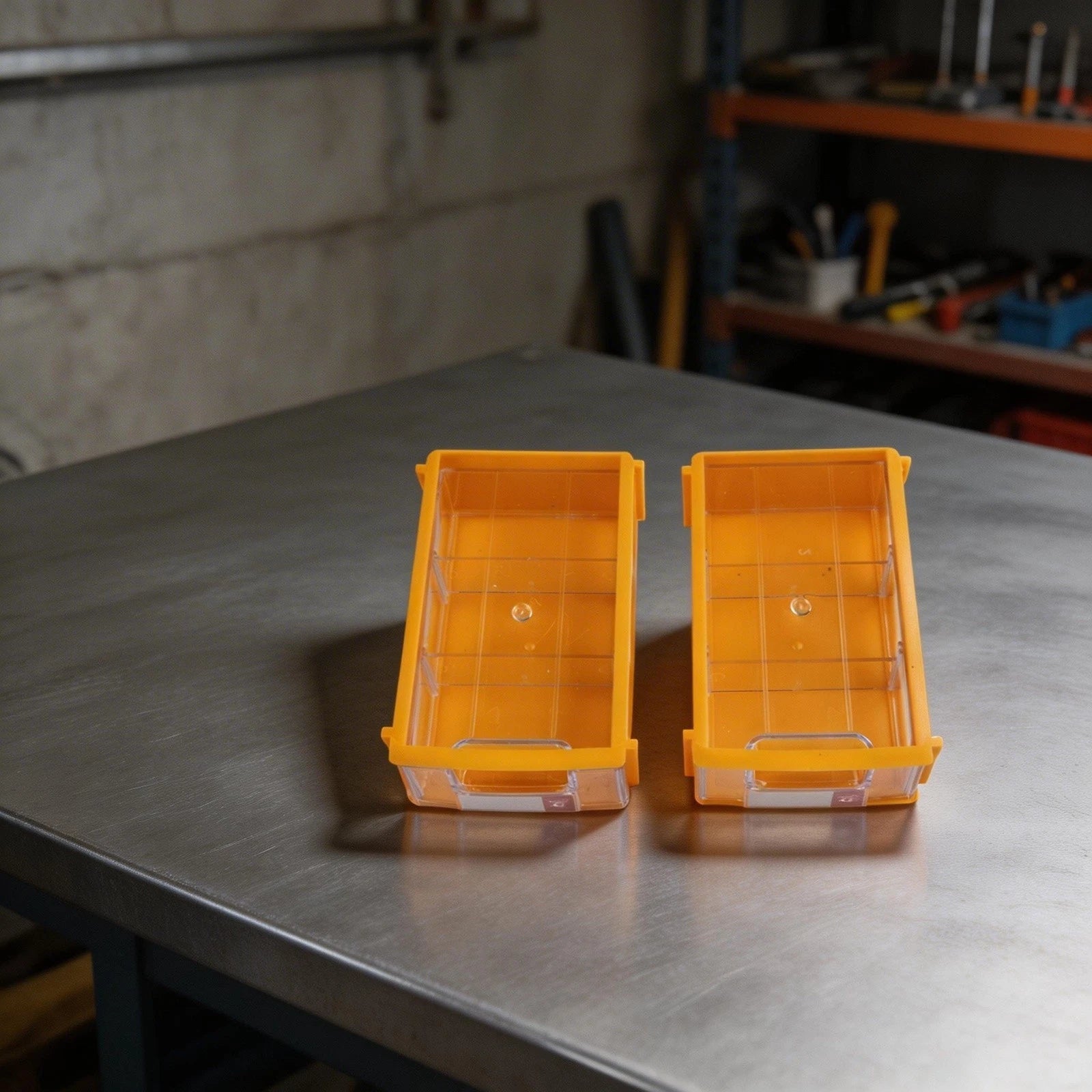2X Stackable Plastic Storage Boxes for Hardware and Small Parts